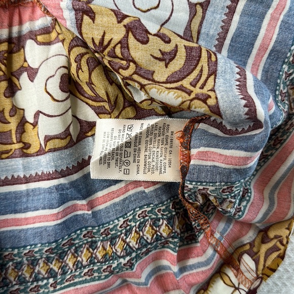 Anthropologie Maeve Hiver Blouse Button Front Lace Boho Sz 6 - Picture 11 of 11